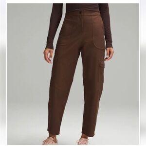 Lululemon Barrel Espresso Brown Barrel Leg Cargo Utilitech Pants 27
